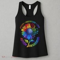 Autism Sunflower Autism Awareness Sunflower Women's Tank Top thumb 3