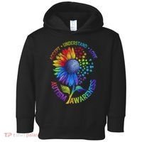 Autism Sunflower Autism Awareness Sunflower Toddler Hoodie thumb 0