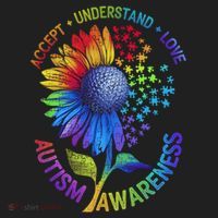 Autism Sunflower Autism Awareness Sunflower Golf Towel thumb 3