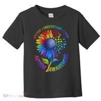 Autism Sunflower Autism Awareness Sunflower Toddler T-Shirt thumb 0
