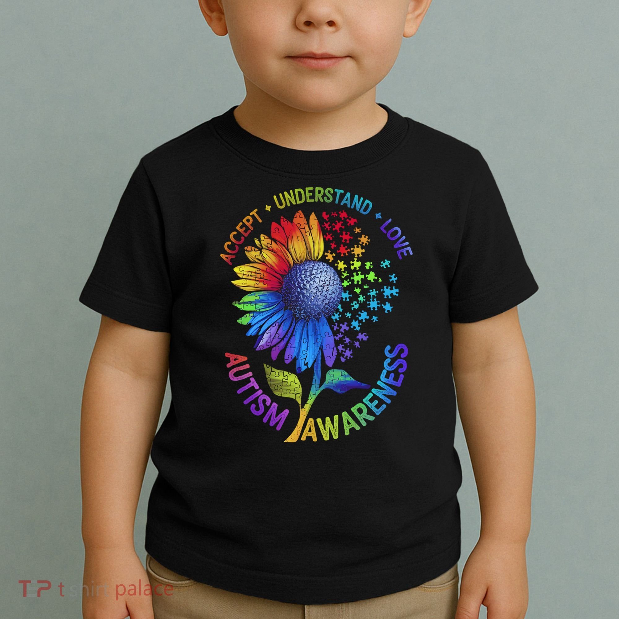Autism Sunflower Autism Awareness Sunflower Toddler T-Shirt