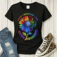 Autism Sunflower Autism Awareness Sunflower Women's T-Shirt thumb 3