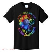 Autism Sunflower Autism Awareness Sunflower Kids T-Shirt thumb 0