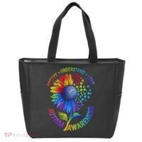 Autism Sunflower Autism Awareness Sunflower Tote Bag thumb 0