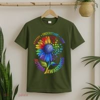 Autism Sunflower Autism Awareness Sunflower T-Shirt thumb 2