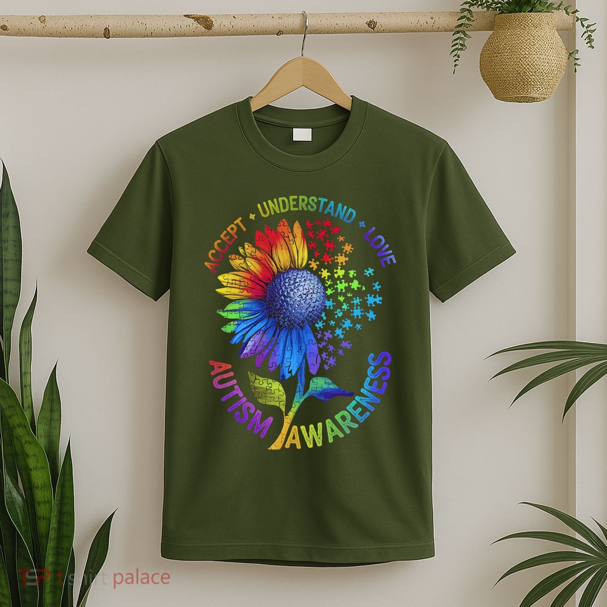 Autism Sunflower Autism Awareness Sunflower T-Shirt