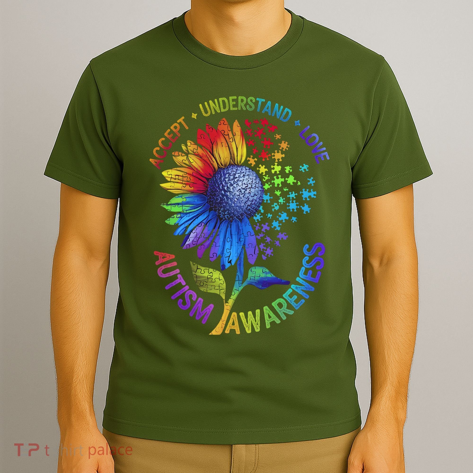 Autism Sunflower Autism Awareness Sunflower T-Shirt