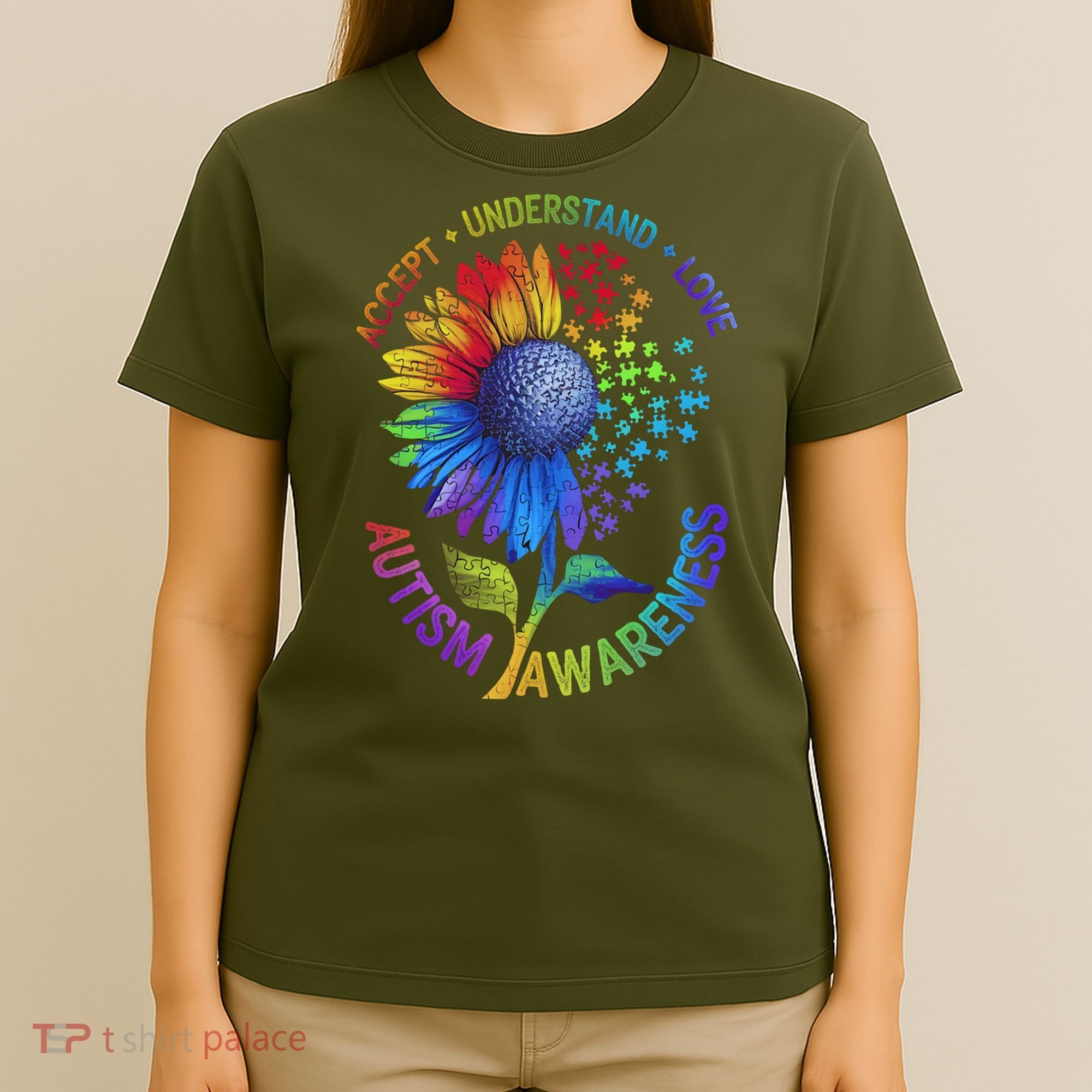 Autism Sunflower Autism Awareness Sunflower T-Shirt