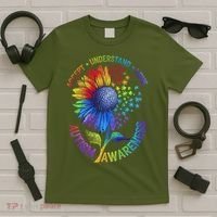 Autism Sunflower Autism Awareness Sunflower T-Shirt thumb 5