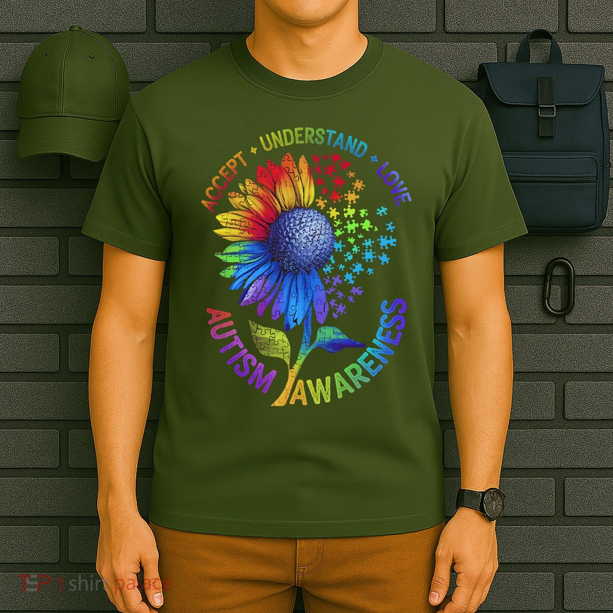 Autism Sunflower Autism Awareness Sunflower T-Shirt