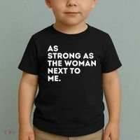 As Strong As The Woman Next To Me Gift Cool Feminism Feminist Gift Toddler T-Shirt thumb 2