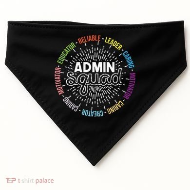 Admin Squad Administrative Assistant Office Secretary USA-Made Doggie Bandana