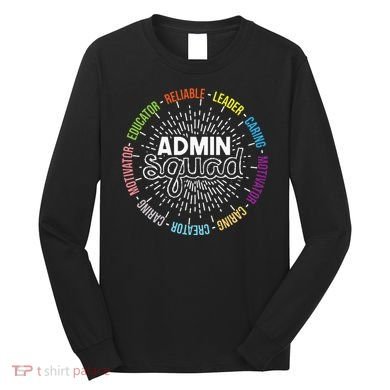 Admin Squad Administrative Assistant Office Secretary Long Sleeve Shirt
