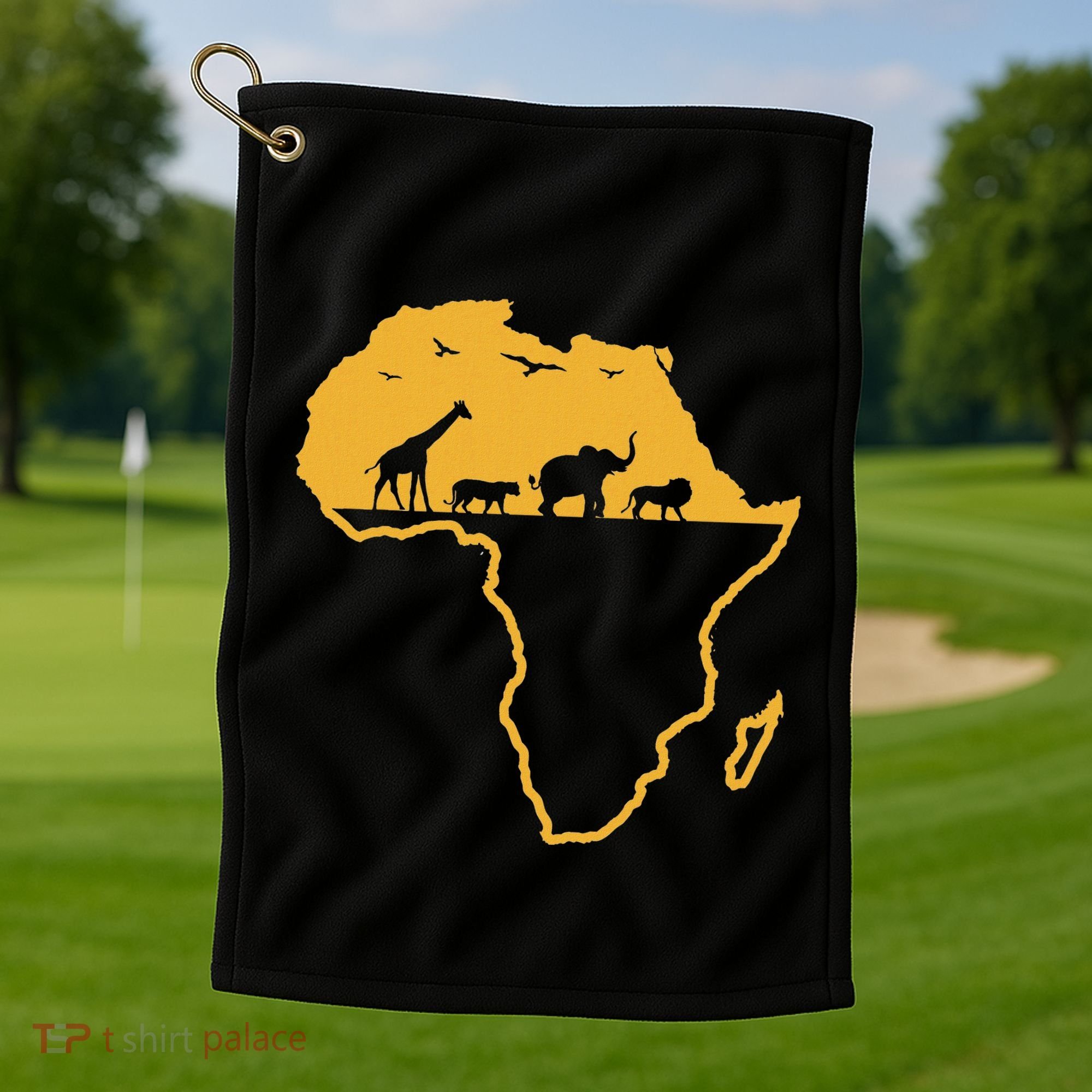 Africa Safari African Wild Animals Environment National Park Golf Towel