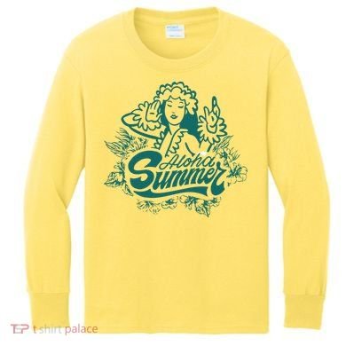 Aloha Summer Kids Long Sleeve Shirt