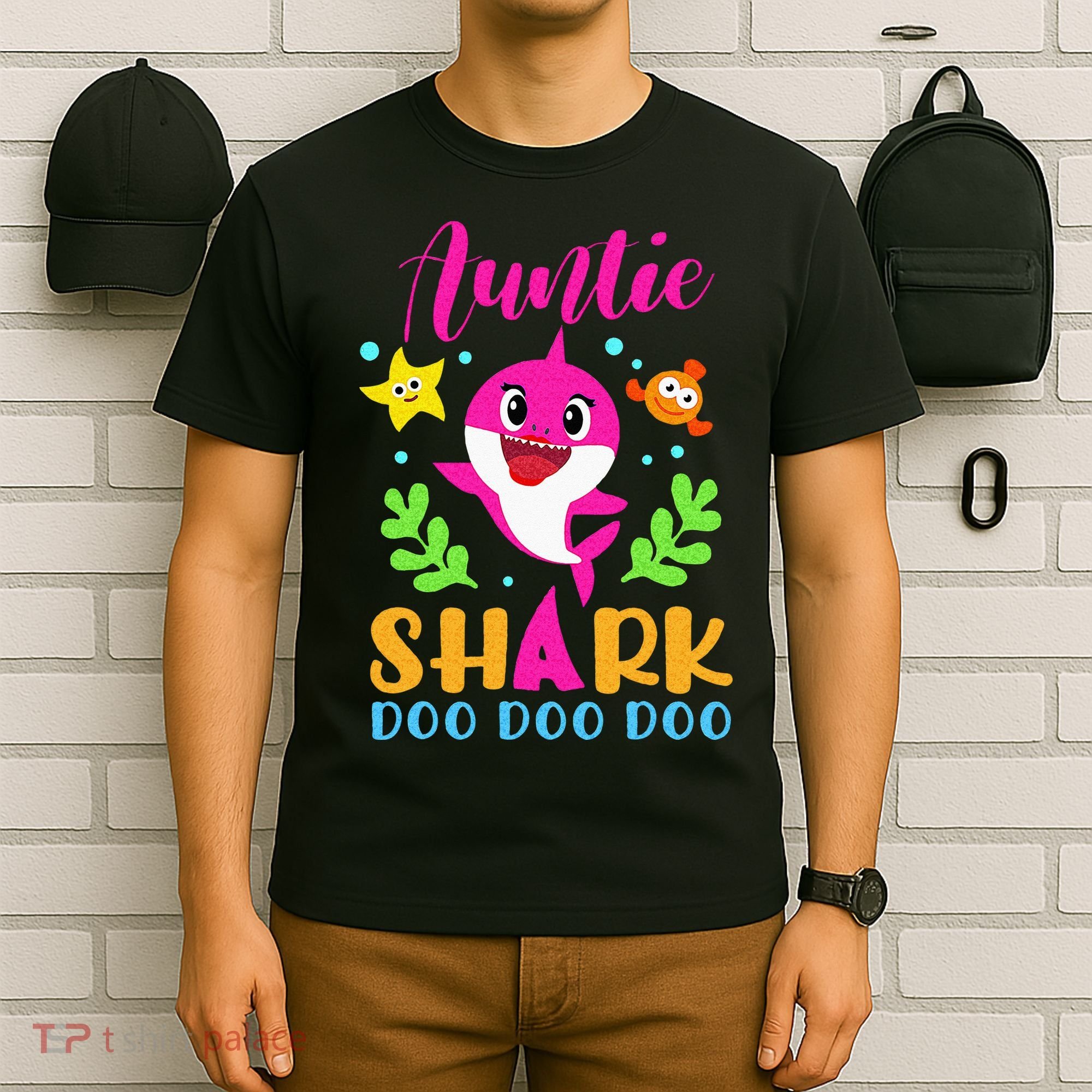 Auntie Shark Auntie Shark Lover Family Mothers Day T-Shirt