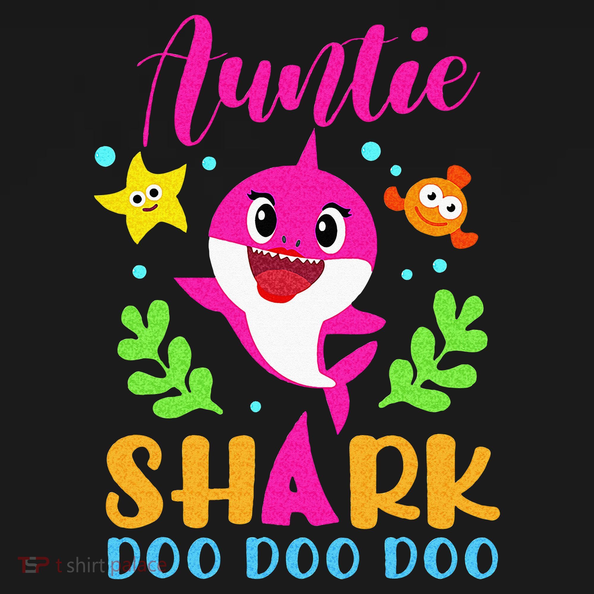 Auntie Shark Auntie Shark Lover Family Mothers Day T-Shirt