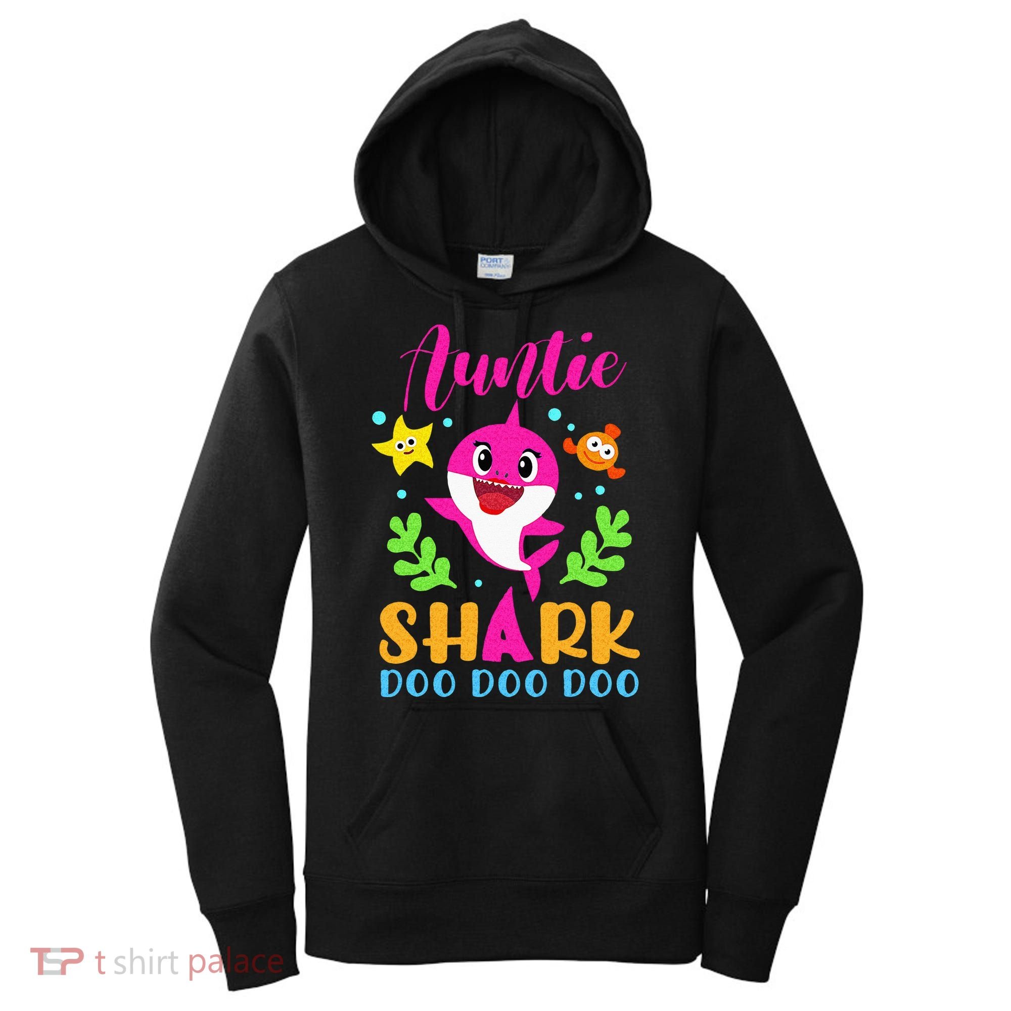 Auntie Shark Auntie Shark Lover Family Mothers Day Women's Hoodie
