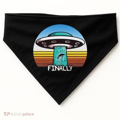 Alien S Abduction Ufo Finally USA-Made Doggie Bandana