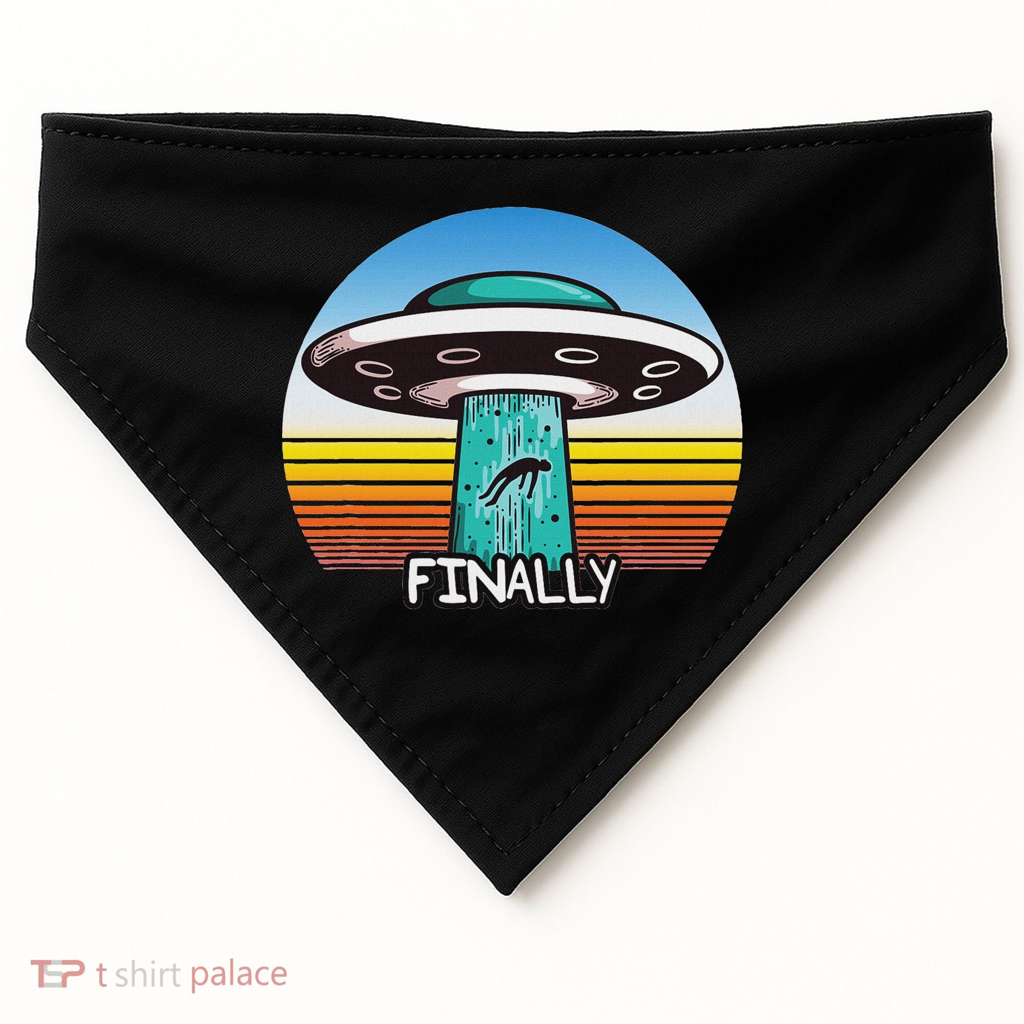 Alien S Abduction Ufo Finally USA-Made Doggie Bandana