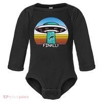 Alien S Abduction Ufo Finally Baby Long Sleeve Bodysuit thumb 0
