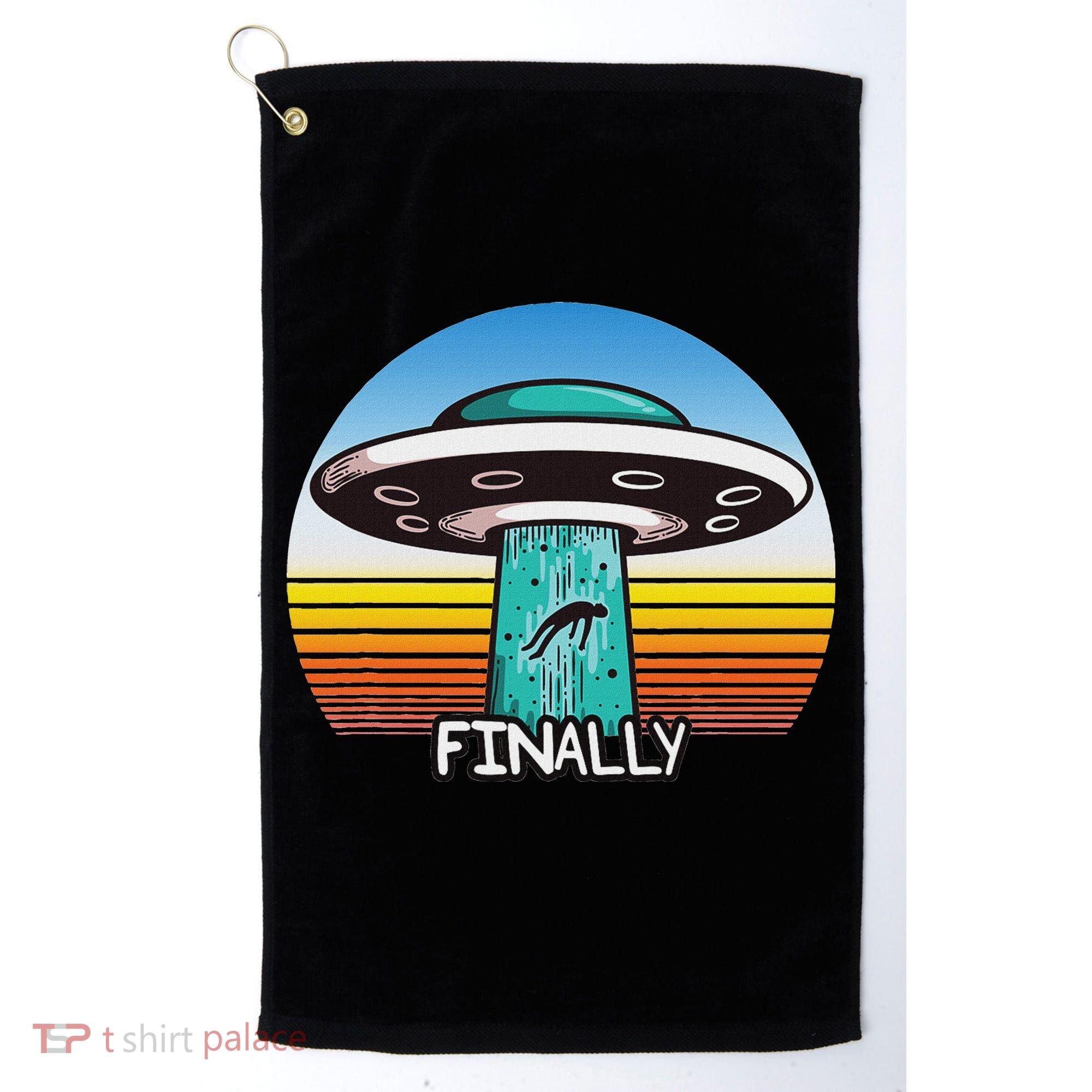 Alien S Abduction Ufo Finally Golf Towel