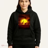 African Safari Animals Sunset Scene Hoodie thumb 5