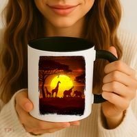 African Safari Animals Sunset Scene Coffee Mug thumb 3