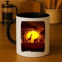 African Safari Animals Sunset Scene Coffee Mug thumb 4