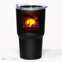 African Safari Animals Sunset Scene Tumbler thumb 0