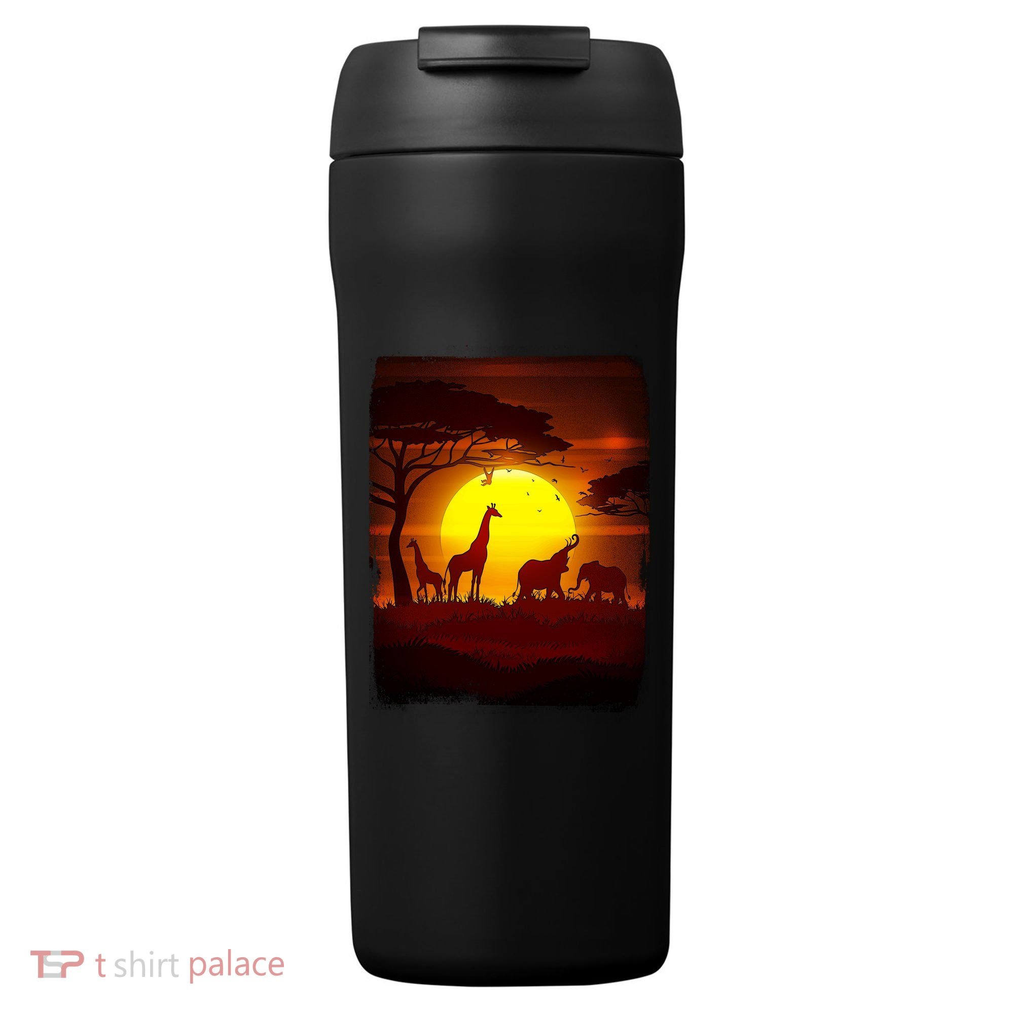 African Safari Animals Sunset Scene 24oz Duet Stainless Steel Tumbler