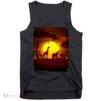 African Safari Animals Sunset Scene Tank Top thumb 0