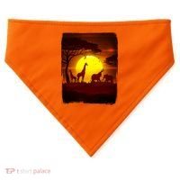 African Safari Animals Sunset Scene USA-Made Doggie Bandana thumb 0