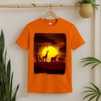 African Safari Animals Sunset Scene T-Shirt thumb 2