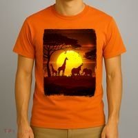 African Safari Animals Sunset Scene T-Shirt thumb 3