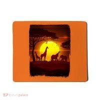 African Safari Animals Sunset Scene Mousepad thumb 0