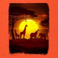 African Safari Animals Sunset Scene Baby Bodysuit thumb 2