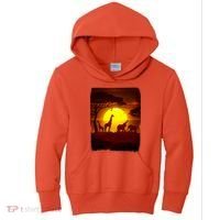 African Safari Animals Sunset Scene Kids Hoodie thumb 0