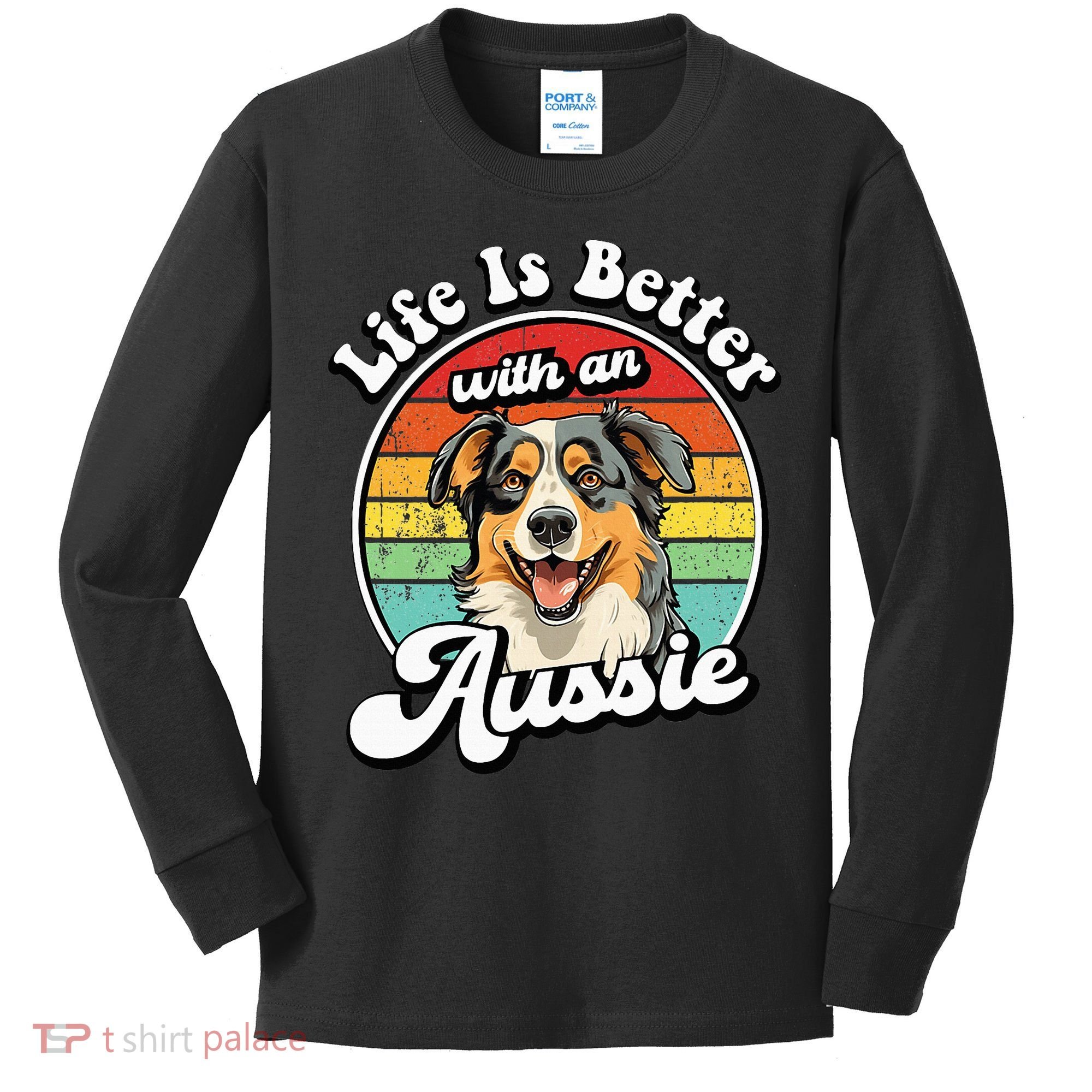 Australian Shepherd Kids Long Sleeve Shirt