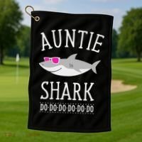 Auntie Shark Golf Towel thumb 1