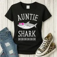 Auntie Shark Women's T-Shirt thumb 3