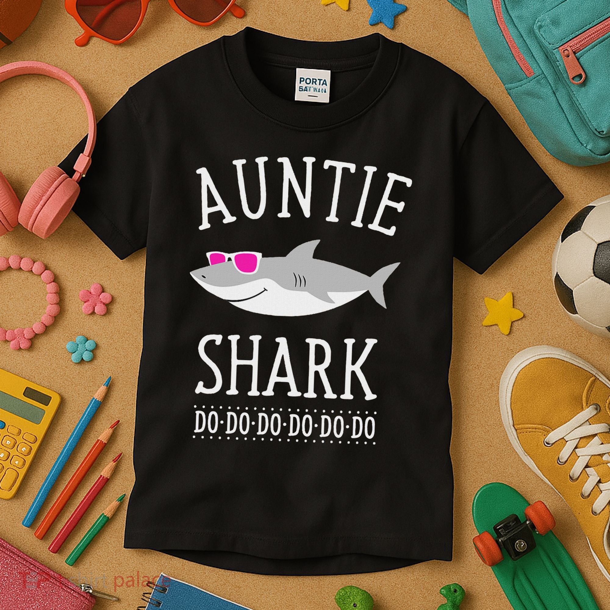 Auntie Shark Kids T-Shirt