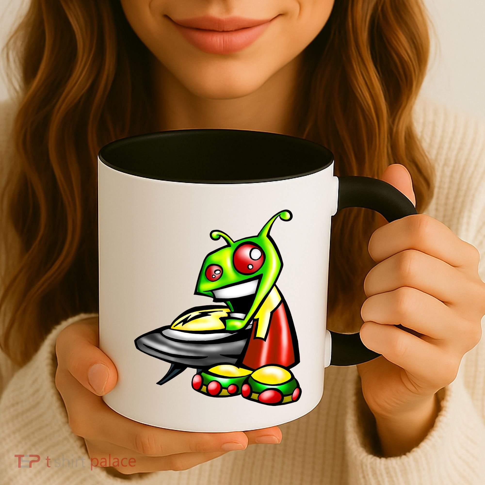 Alien & Saucer Coffee Mug