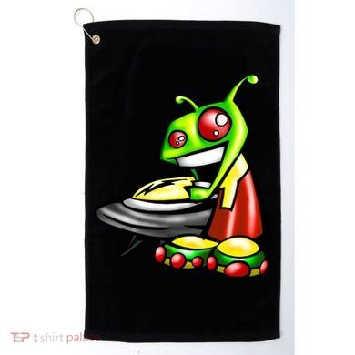 Alien & Saucer Golf Towel