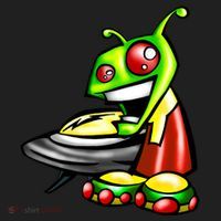 Alien & Saucer Golf Towel thumb 3