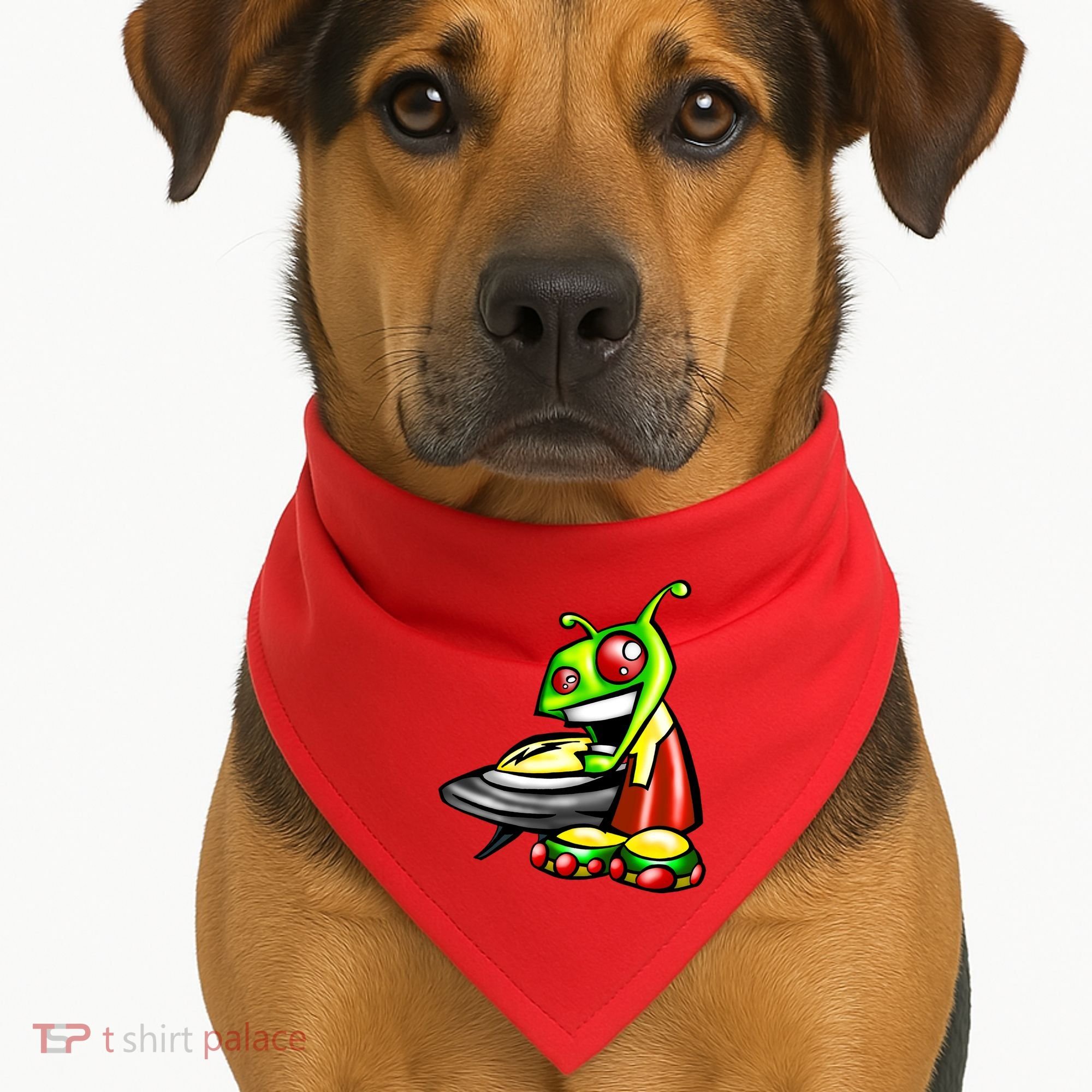 Alien & Saucer USA-Made Doggie Bandana