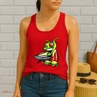 Alien & Saucer Women's Tank Top thumb 2