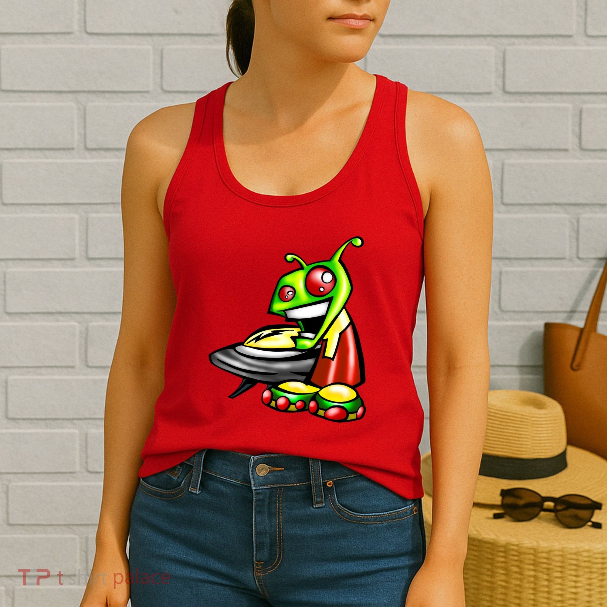 Alien & Saucer Women's Tank Top