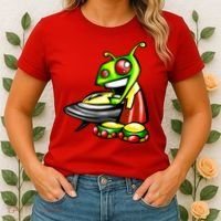 Alien & Saucer Women's T-Shirt thumb 2