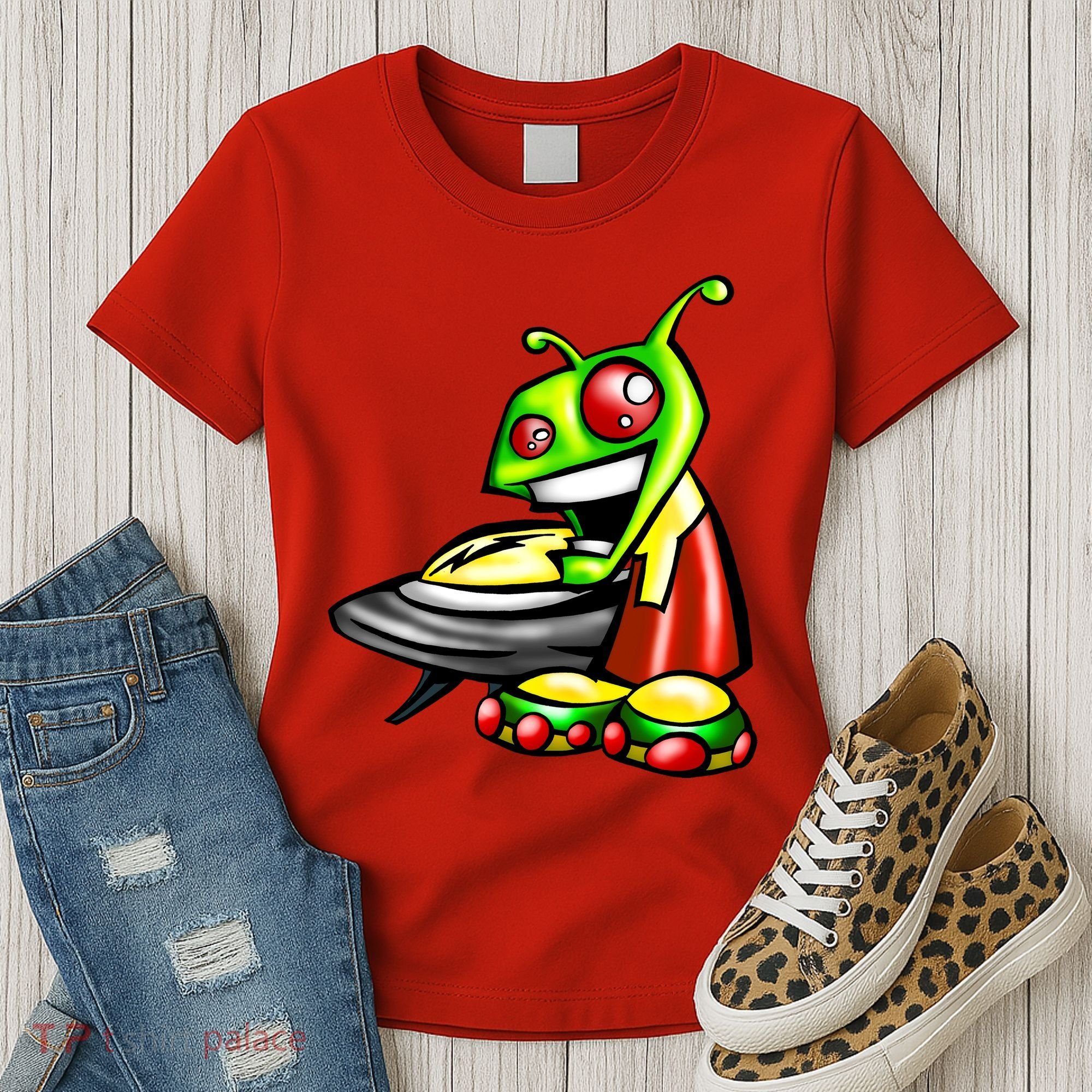 Alien & Saucer Women's T-Shirt